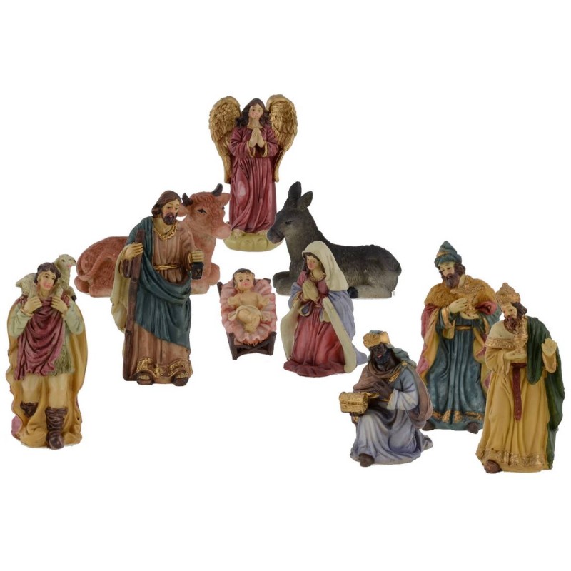 Set Nativity 12 cm 10 subjects per presepe