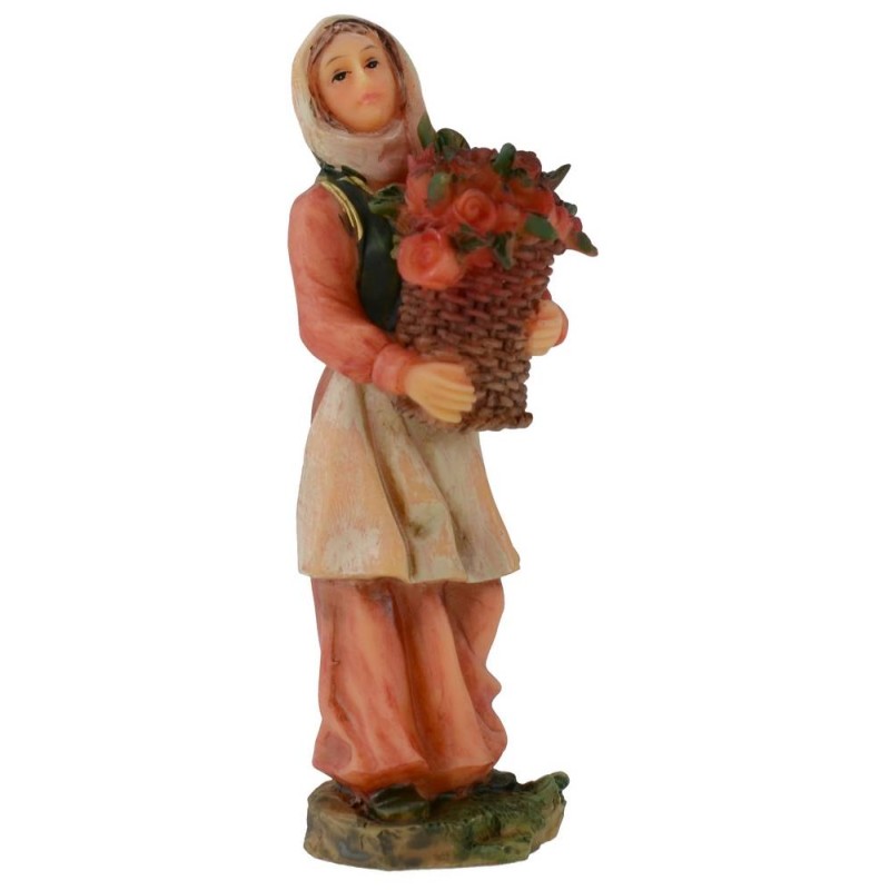 Seller of roses in resin 12 cm