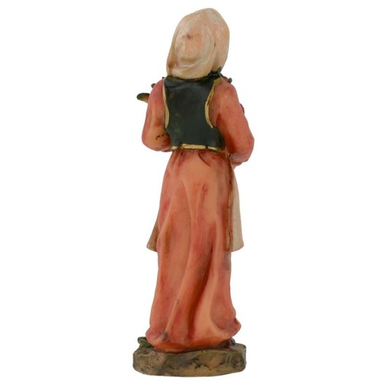 Venditrice di rose in resina 12 cm Mondo Presepi