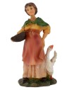Pregnant woman with goose in resin 12 cm