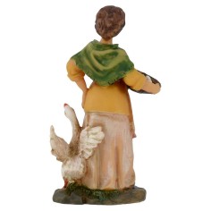 Mujer embarazada con ganso de resina 12 cm Mundo 2