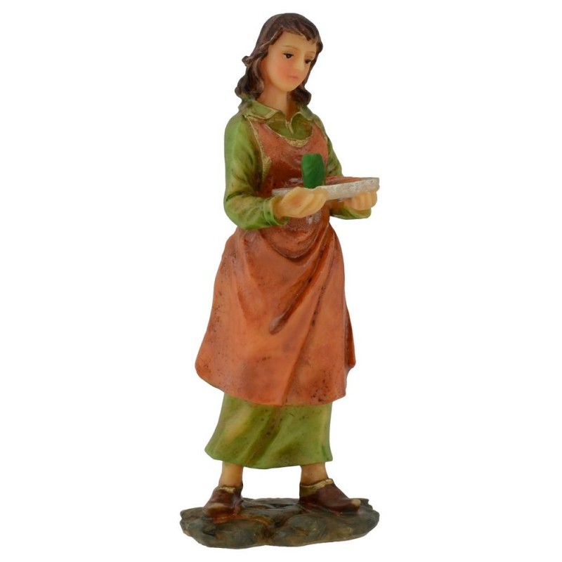 Woman serving food in resin 12 cm