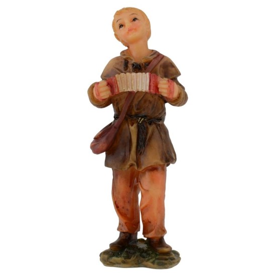 Maiden with fisarmonica in series resin 12 cm