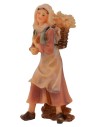 Peasant with hamlet in resin 12 cm