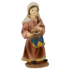 Suonatrice in resina serie 15 cm Mondo Presepi