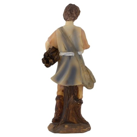 Boscaiolo in resina 15 cm Mondo Presepi