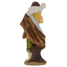 Pastor with lamb in resin 15 cm 2