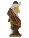 Pastor with lamb in resin 15 cm