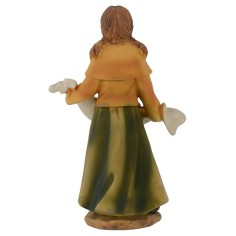 Maiden with fruit basket in resin 15 cm 2