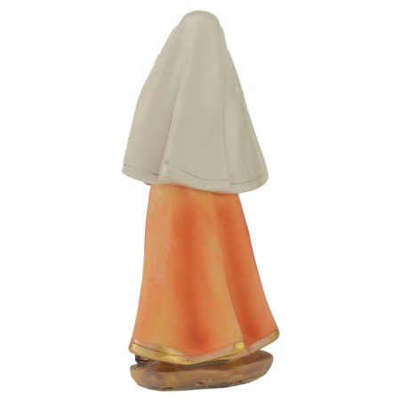 Giovane con agnello in resina 15 cm