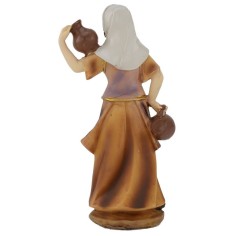 Donna con anfora in spalla in resina 15 cm Mondo Presepi 2