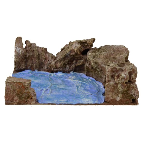 Curva destra ruscello componibile cm 14,5x19,5x6 h Mondo Presepi