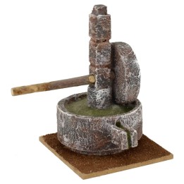 Molino de piedra para belén de 10x9x14 cm de altura para