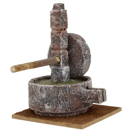 Macina in pietra per presepe cm 10x9x14 h. per statue 10 cm