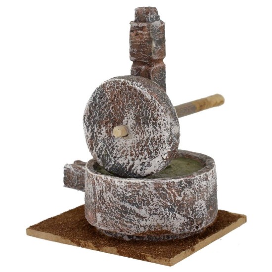 Macina in pietra per presepe cm 10x9x14 h. per statue 10 cm