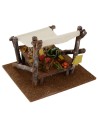 Tienda con puesto de frutas y verduras de 17,5x17,5x13 cm de