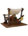 Tienda con puesto de frutas y verduras de 17,5x17,5x13 cm de