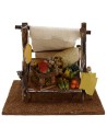 Tenda con banco frutta e verdura cm 14,5x14,5x12 h. per statue