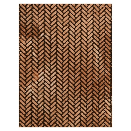 Panel de corcho de colores con diseño de espina de pez