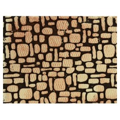 Panel de corcho coloreado con piedras desfasadas de 33x25x1 cm.