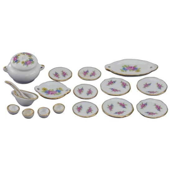 Juego de platos de porcelana de 17 piezas Mondo Presepi