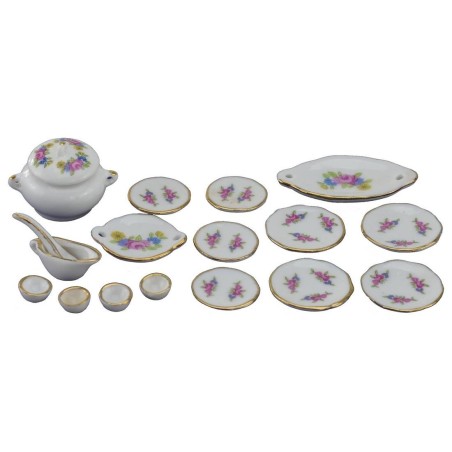 Set dishes in porcelain 17 pieces