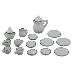 Tea set and coffee in porcelain 15 pieces 2