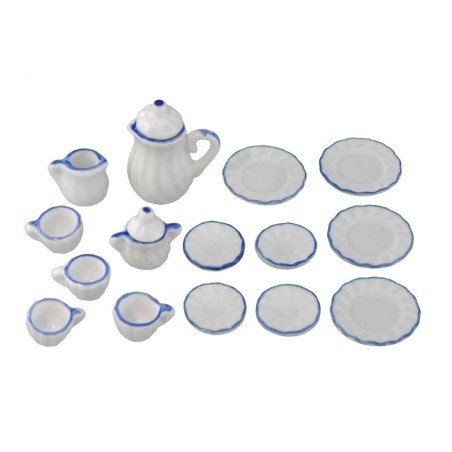 Juego de té y café de porcelana 15 piezas Mundo