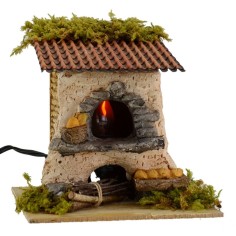 Horno para pan con luz funcional de 15x15x14 cm h. Mondo Presepi 2
