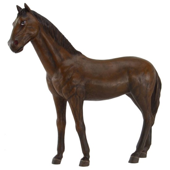 Cavallo marrone in resina per statue da 30 cm Mondo Presepi