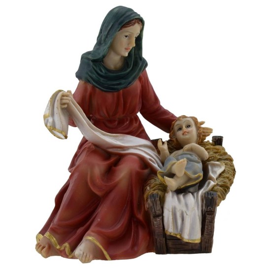 Natività in resina 15 cm presepe Mondo Presepi