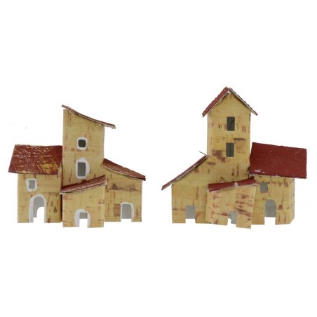 Juego de 2 casitas para belén de 7x3x8 cm de altura.