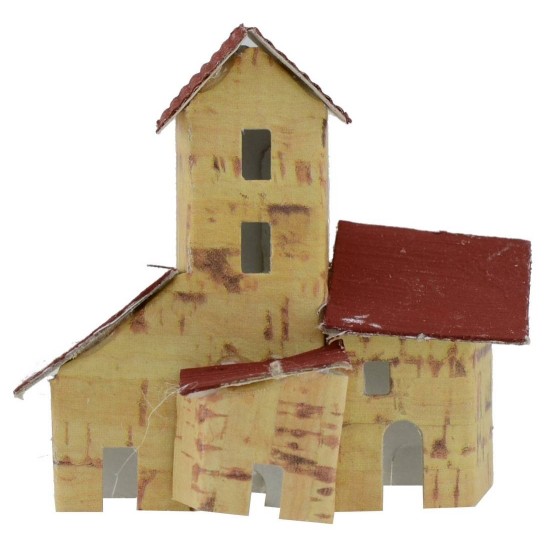 Juego de 2 casitas para belén de 7x3x8 cm de altura.