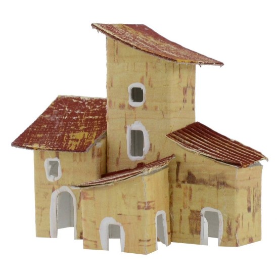 Conjunto de 2 casitas para belén de 7x3x8 cm h Mondo Presepi.