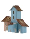 Set de 2 casitas coloridas para pesebre de 7x3,5x6,5 cm h