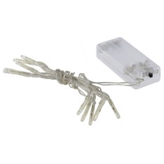 10 luces LED blanco cálido a pilas 2
