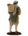 Man with grape basket on his shoulders 30 cm Pigini