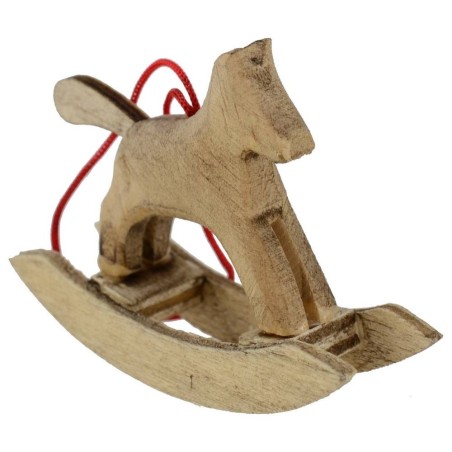 Caballo mecedora de madera cm 5,7x4,4 h Mundo