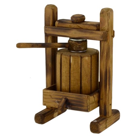 Torchio artigianale in legno 7,8x6,8x12,5 h Mondo Presepi