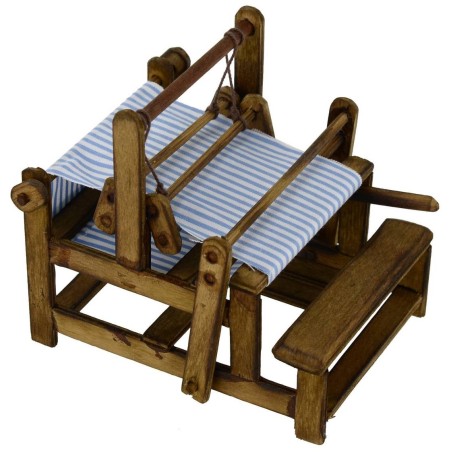 Telaio da tessitore in legno cm 7x9x8 h Mondo Presepi