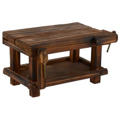 Mesa con mordazas de madera cm 14,5x9,5x7,5 h Mundo