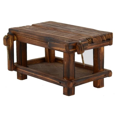 Mesa con mordazas de madera cm 14,5x9,5x7,5 h Mundo