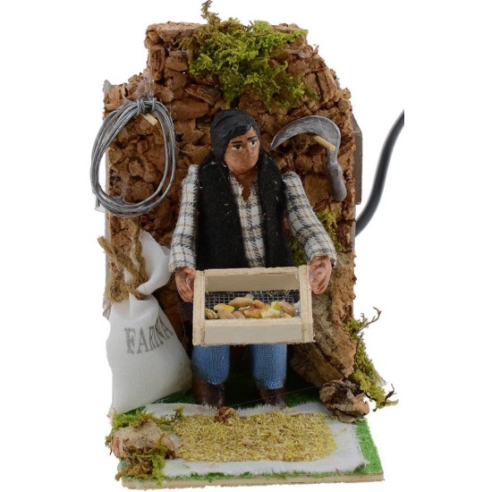 Cerniatore 10 cm in movimento Mondo Presepi