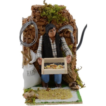 Cerniatore 10 cm in movimento Mondo Presepi