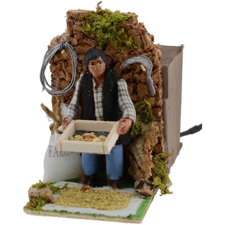 Cerniatore 10 cm in movimento Mondo Presepi