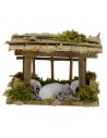 Ovile coperto con pecore cm 10x6x7 h Mondo Presepi