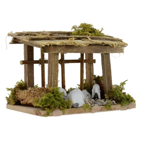 Ovil covered with sheep cm 10x6x7 h