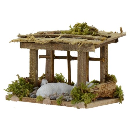 Ovil covered with sheep cm 10x6x7 h