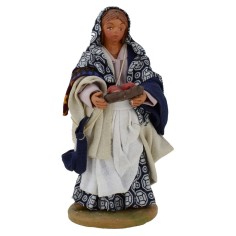 Woman with fruit basket 12 cm