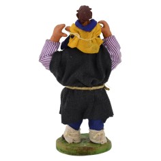 Uomo con bambino sulle spalle 10 cm Mondo Presepi 2